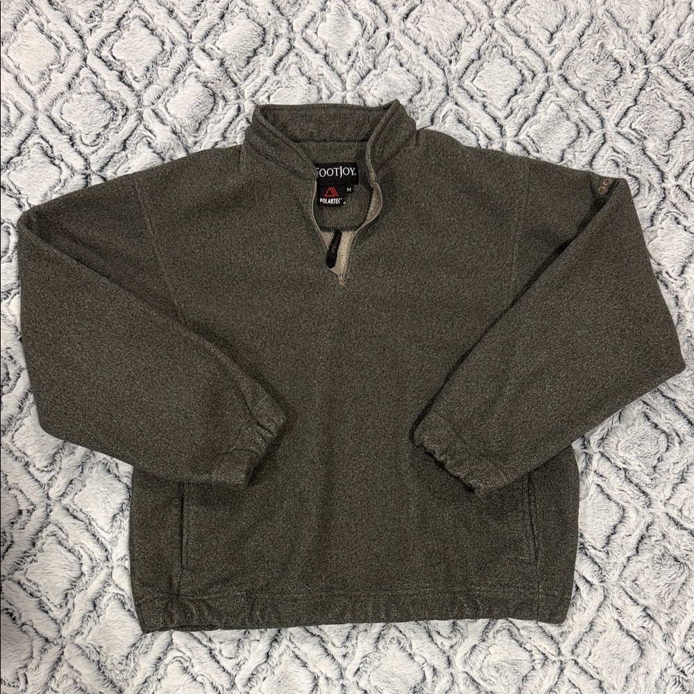 FootJoy Men's Zip Up Sweater - Dark Gray